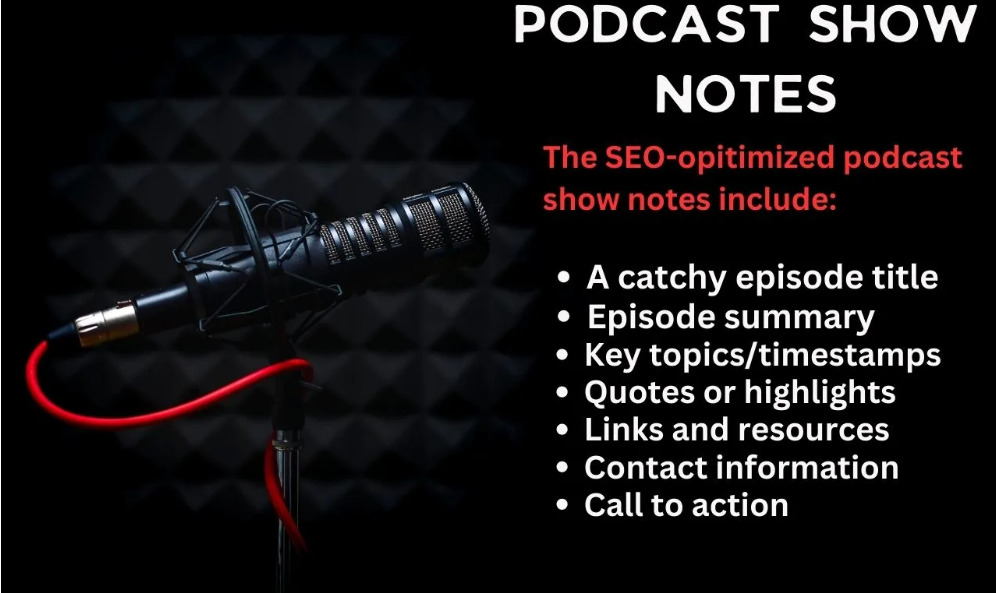 I will write your SEO podcast show notes
