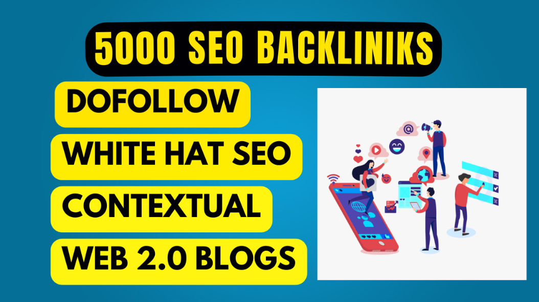 I will build 5000 contextual dofollow seo backlinks for your website ranking on google